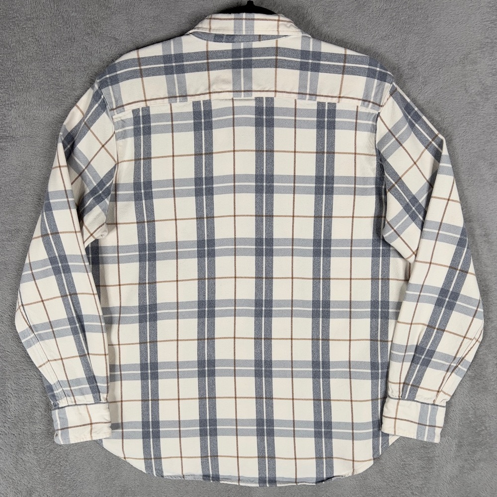 Frank & Eileen Eileen Relaxed Plaid Button Up Shirt Women's Large Cream Gray - Picture 6 of 10